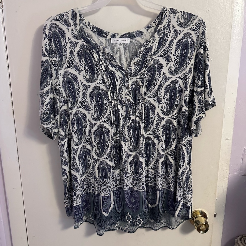 2X Blu Paisley by Rose and Olive